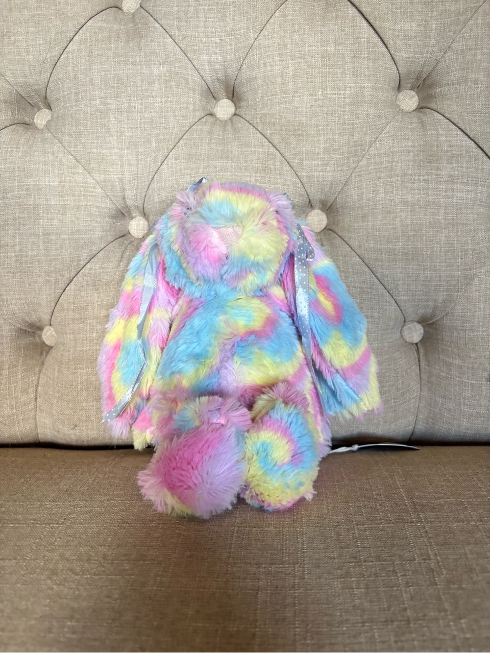 Jellycat Pastel Rainbow Plush Accessory - Blue, Pink, Yellow, White